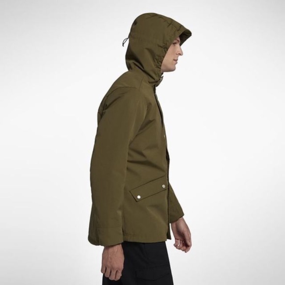 Hurley Timber Jacket Full Zip Hooded Rain Jacket - Picture 5 of 8